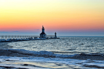 Fototapeta premium Lighthouse In the Afterglow