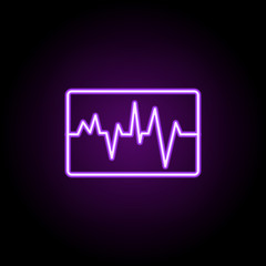 cardiogram icon. Elements of Web in neon style icons. Simple icon for websites, web design, mobile app, info graphics