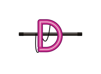 neon light letter isolated icon