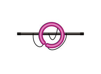 neon light letter isolated icon