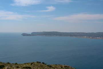 Big view over the coast of Spain