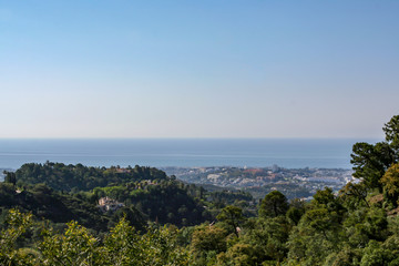 Naklejka na ściany i meble Landscape view over the coast of Spain