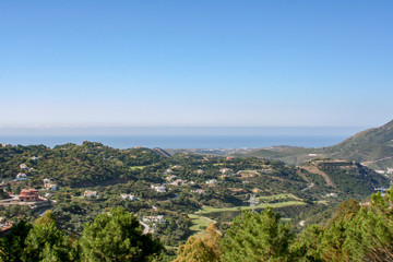 Fototapeta na wymiar Landscape view over the coast of Spain