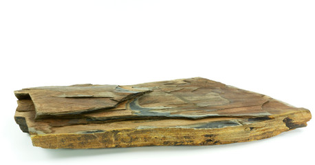 Stone pedestal top free space on white background, for product display, Blank for mockup design.