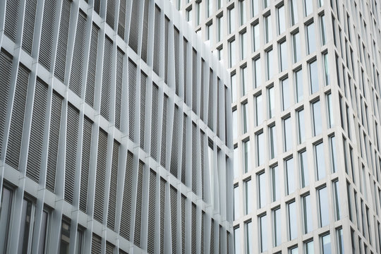 modern facade of corprate building in downtown business district