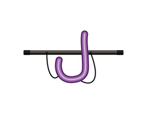 neon light letter isolated icon