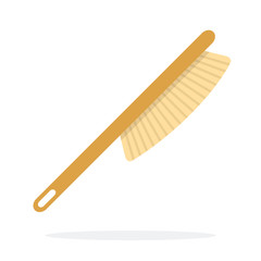Beekeeping brush vector flat material design isolated object on white background.