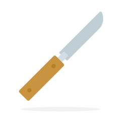 Knife bee vector flat material design isolated object on white background.