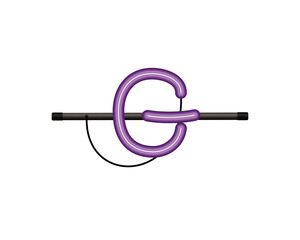 neon light letter isolated icon