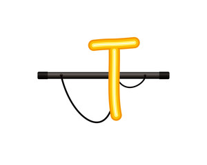 neon light letter isolated icon