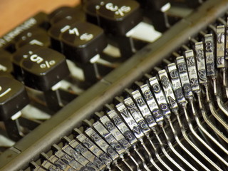 Teclas de antigua máquina de escribir