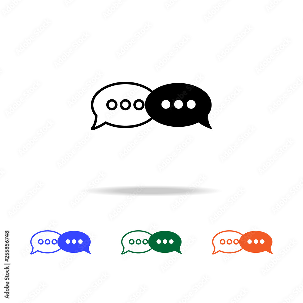 Poster bubbles of conversation icon. elements of simple web icon in multi color. premium quality graphic de
