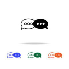 bubbles of conversation icon. Elements of simple web icon in multi color. Premium quality graphic design icon. Simple icon for websites, web design, mobile app, info graphics