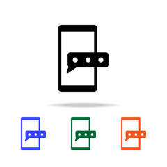 message on smart phone icon. Elements of simple web icon in multi color. Premium quality graphic design icon. Simple icon for websites, web design, mobile app, info graphics