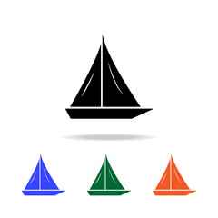 sailing yacht icon. Elements of simple web icon in multi color. Premium quality graphic design icon. Simple icon for websites, web design, mobile app, info graphics