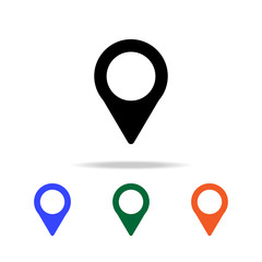 pin icon. Elements of simple web icon in multi color. Premium quality graphic design icon. Simple icon for websites, web design, mobile app, info graphics