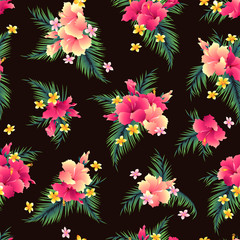 Hibiscus flower pattern illustration