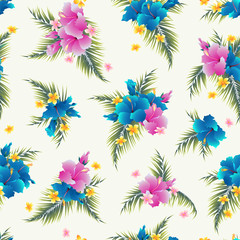 Hibiscus flower pattern illustration