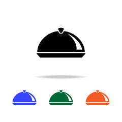 restaurant tray icon. Elements of simple web icon in multi color. Premium quality graphic design icon. Simple icon for websites, web design, mobile app, info graphics