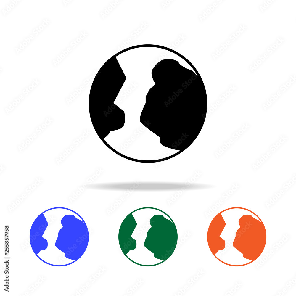 Poster earth icon. elements of simple web icon in multi color. premium quality graphic design icon. simple 