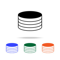 piled-up pennies icon. Elements of simple web icon in multi color. Premium quality graphic design icon. Simple icon for websites, web design, mobile app, info graphics