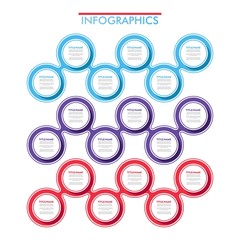 6 Steps Timeline. Circle Shapes Modern Business Infographics.Label, Concept, Layout Vector Design