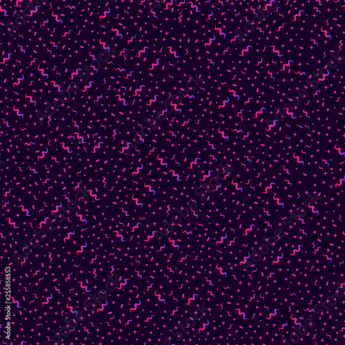Psychedelic Colorful Abstract Shapes Confetti Stars Dot
