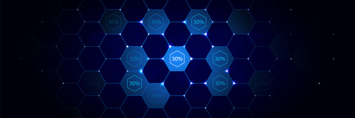 data percentage icon from online and web filled set in the technological comb background