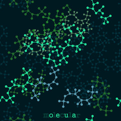 Fototapeta premium Stylized Molecular structures illustration