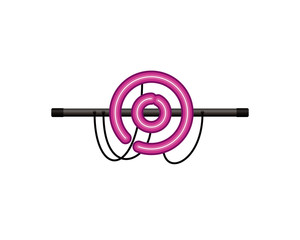 neon light letter isolated icon