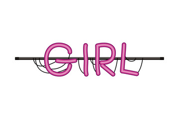 neon light letter isolated icon