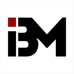 BM, IBM initials letter company logo