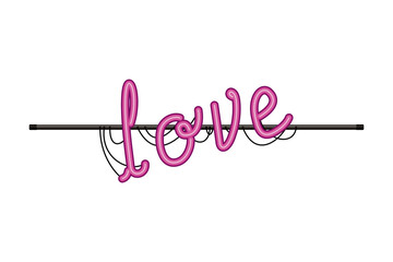 neon light letter isolated icon