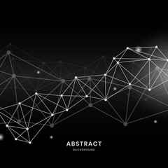 Black neural network illustration