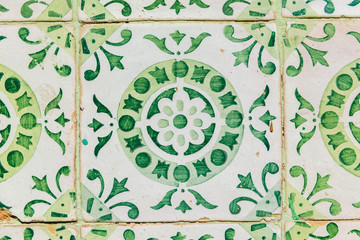 Traditional Portuguese glazed tiles