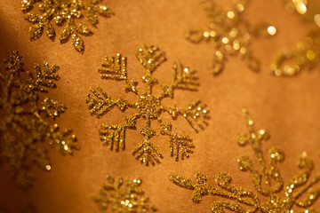 gold snowflake glitter pattern