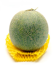 Melon Isolated on White Background.
