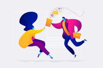 Job interview concept vector illustration.
