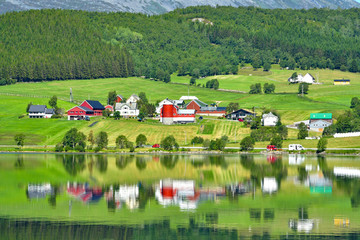 Fototapeta na wymiar countryside view at Norway