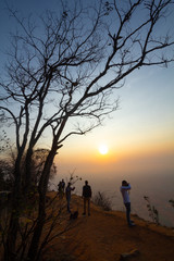 Sunrise at hill top, Karnataka, India