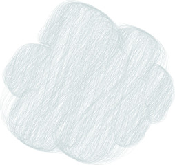 Pencil style Rough sketch of a cute cloud type frame