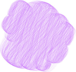Colored pencil style Colorful Rough sketch of a cute cloud type frame