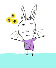 Bunny Illustration. Cute Bunny Drawing