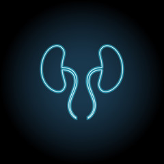 bud, kidney, gemma, bourgeon, burgeon neon icon . Simple thin line, outline vector of Medicine icons for UI and UX, website or mobile application