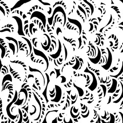 Brush grunge pattern. White and black vector.