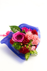 カーネーション・バラ・ガーベラ/ピンク・レッド系母の日の花束