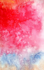 Fototapeta premium Abstract red watercolor background in paper