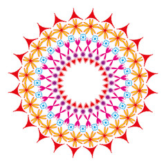 colorful flower abstract mandala , illustration