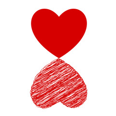 creative red heart art abstract illustration
