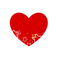 creative red heart art abstract illustration